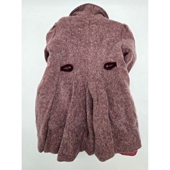 Vintage Rothchild Girls Wool Coat W Velvet Collar & Button Details made in USA - Picture 6 of 12